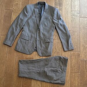 Men's Gray Pinstripe Suit